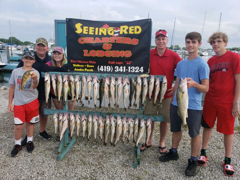 Fishing with the kids - they had a blast - showing off their Walleye in June 2020