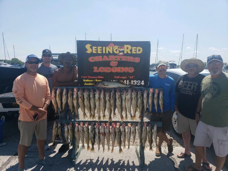 Seeing Red Charter Fishermen with Their Walleye